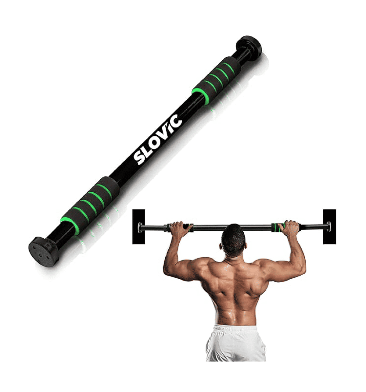Buy Slovic Slovic Door Pull Up Bar Non Slip Adjustable for Home Workout Capacity 100kg Length 60 to 100cm Black 1 Piece Online At Rs. 1499 Instant Delivery