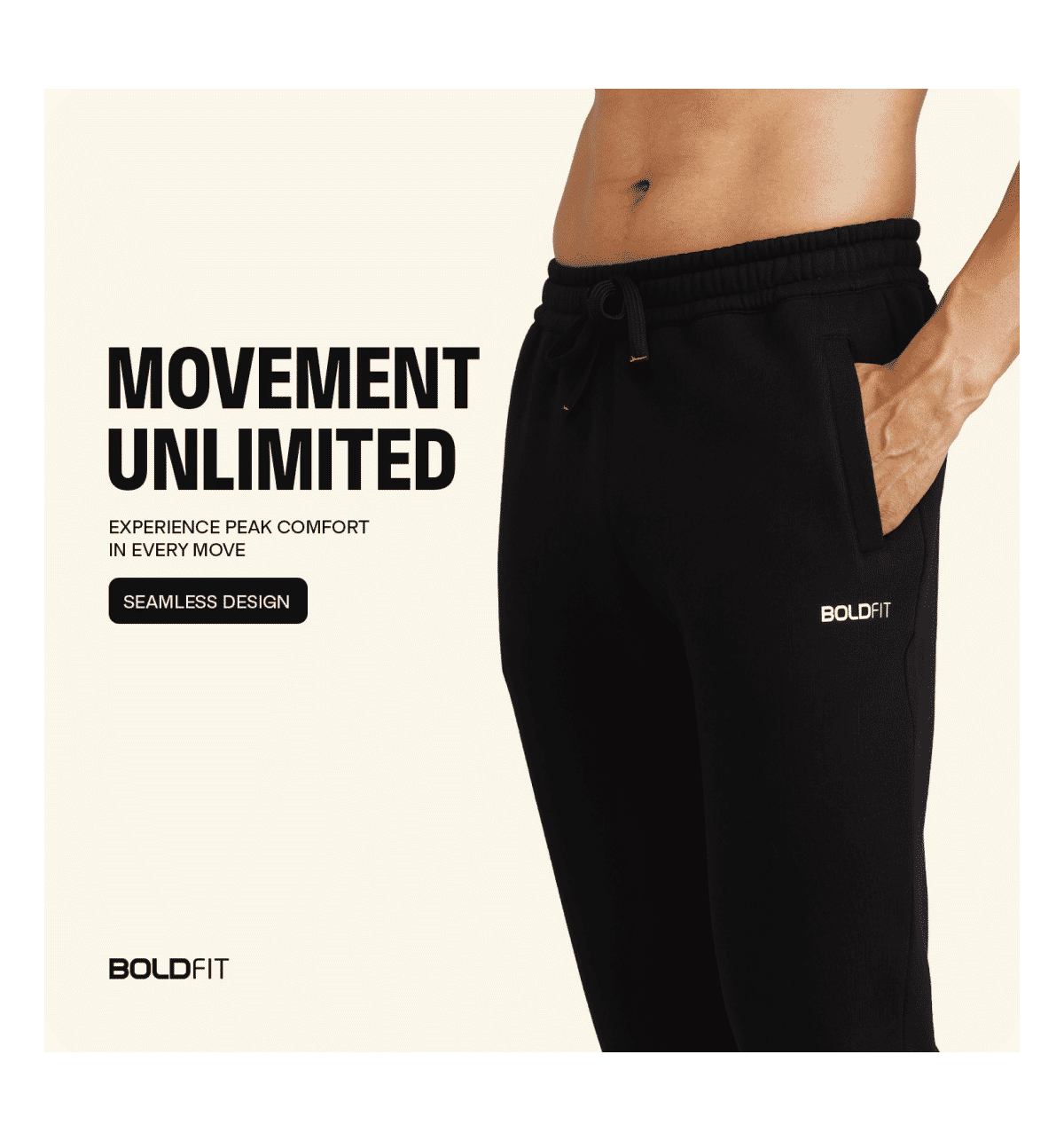 Buy Boldfit Black Men Track Pants (Cotton Elastic Waistband With