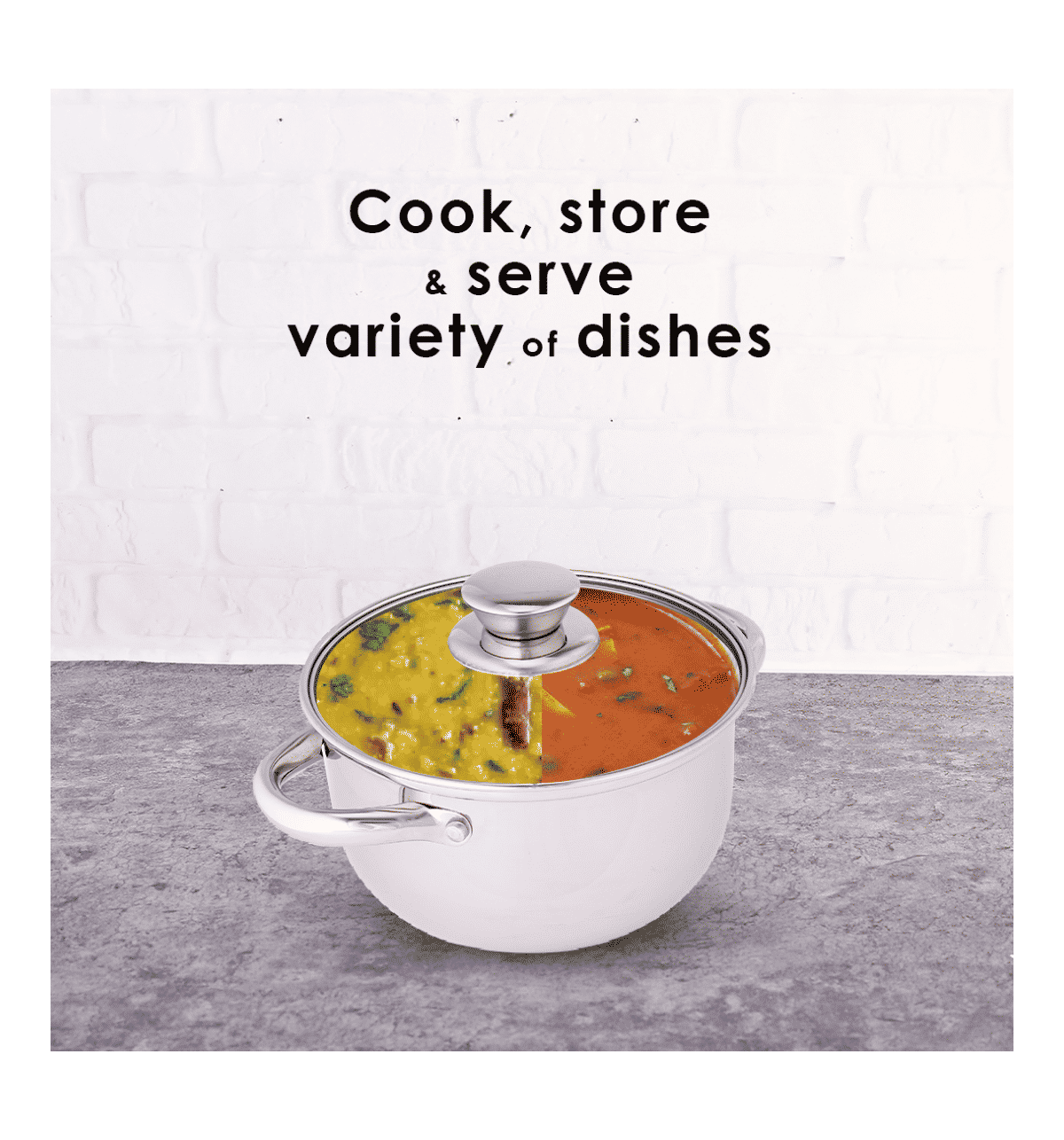 Buy Wonderchef Wonderchef 1.5L Aluminium Non Stick Nigella Cooking Pot with Lid Silver 1 pack Online At Rs. 650 Instant Delivery