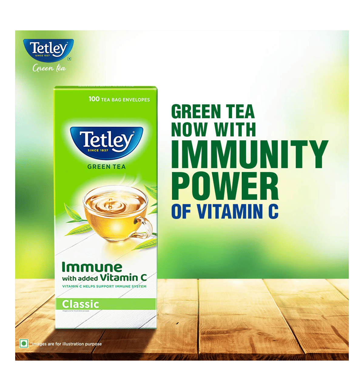 Buy Tetley Green Tea Immune With Added Vitamin C Classic Tea Bags