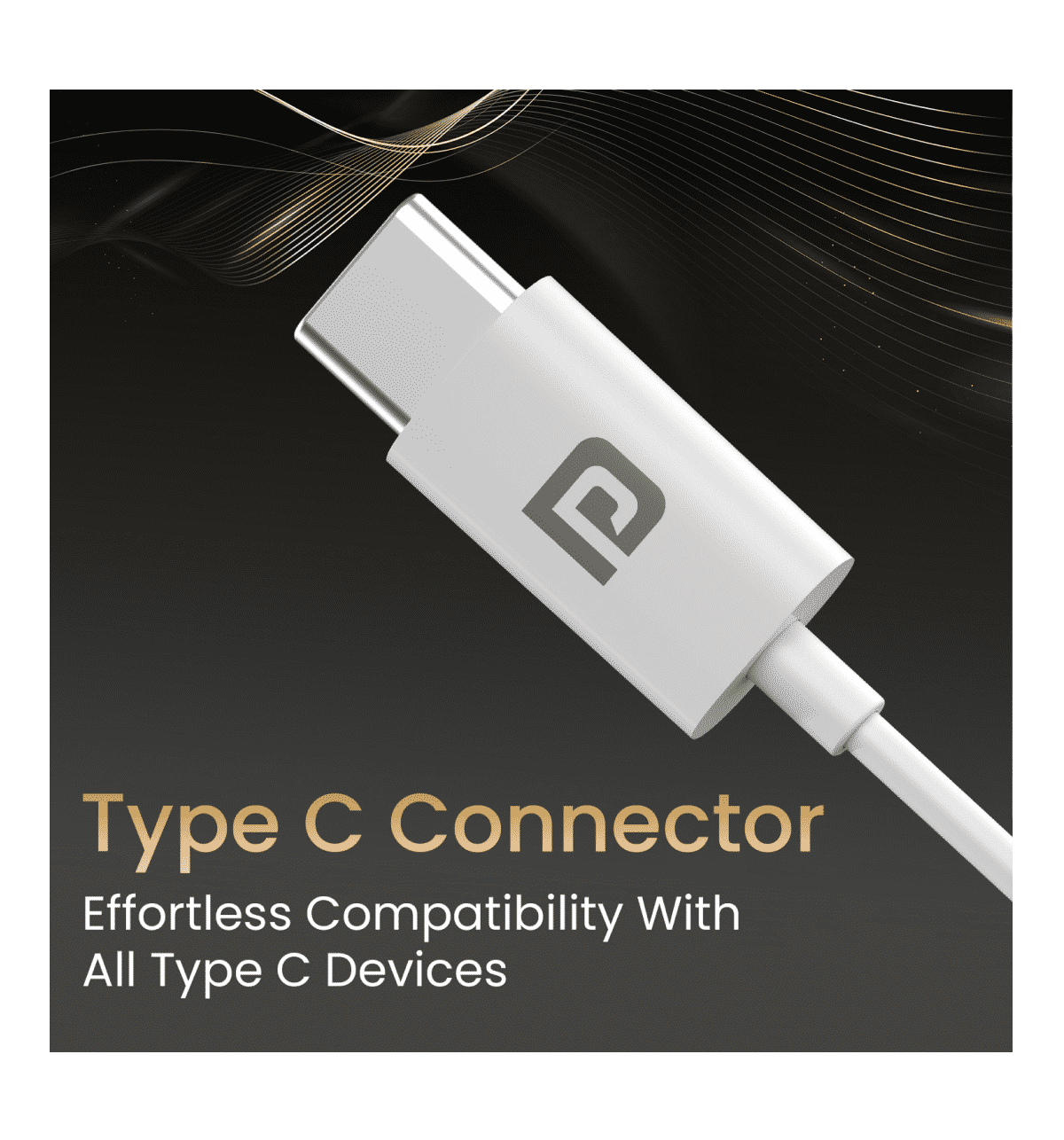 Portronics Conch Theta C Type C Wired Earphone - White - Image 7