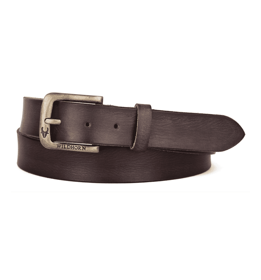 WildHorn Men's Leather Wallet & Belt Combo, Brown - Image 4