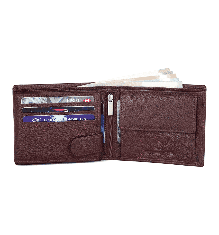 WildHorn Men's Leather Wallet & Belt Combo, Brown - Image 2