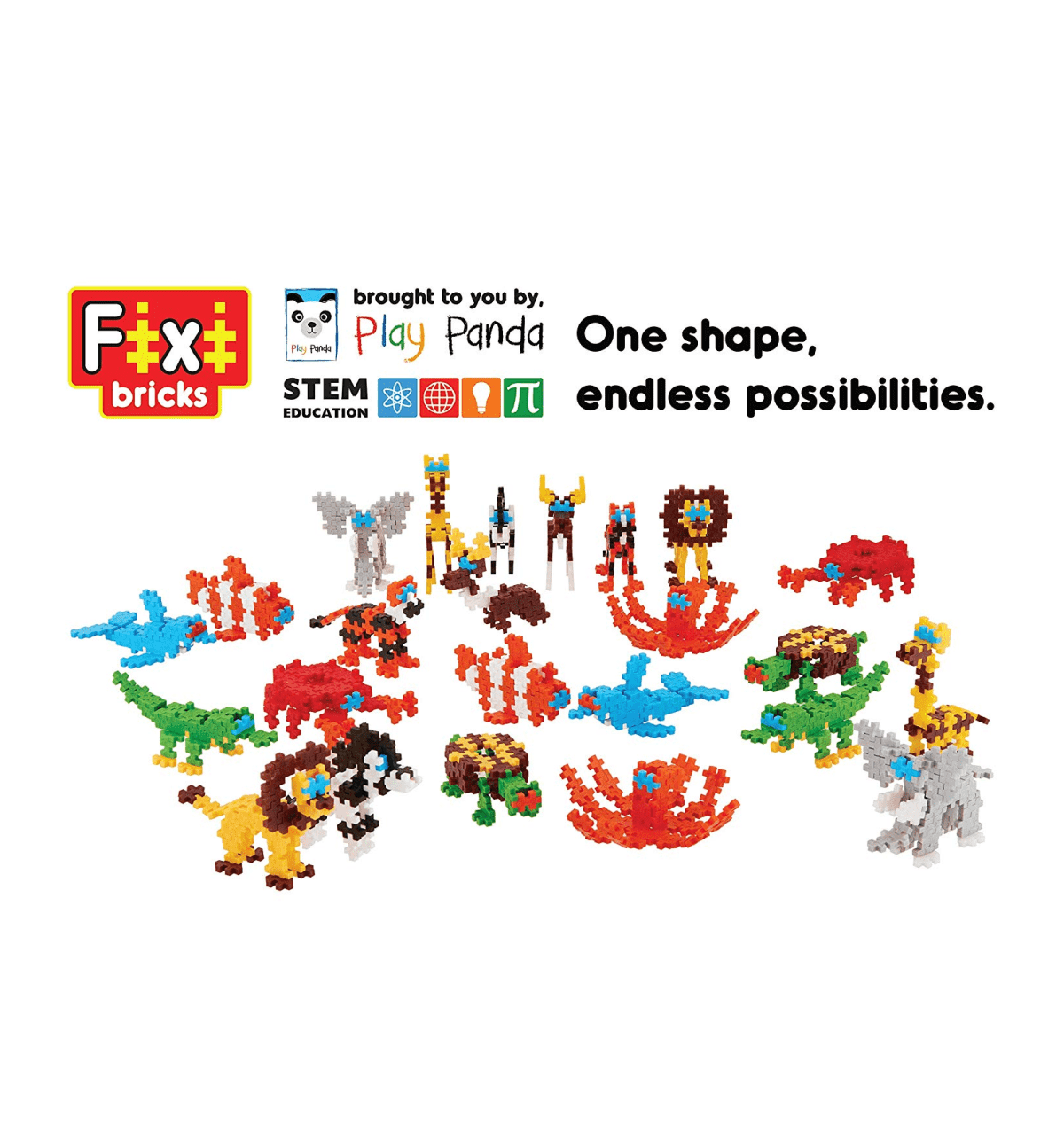 Buy Play Panda 120 Pcs Fixi Bricks Aqua Tube (Crocodile and Crab