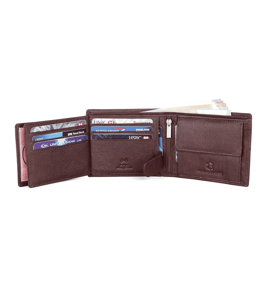 WildHorn Men's Leather Wallet & Belt Combo, Brown - Image 3