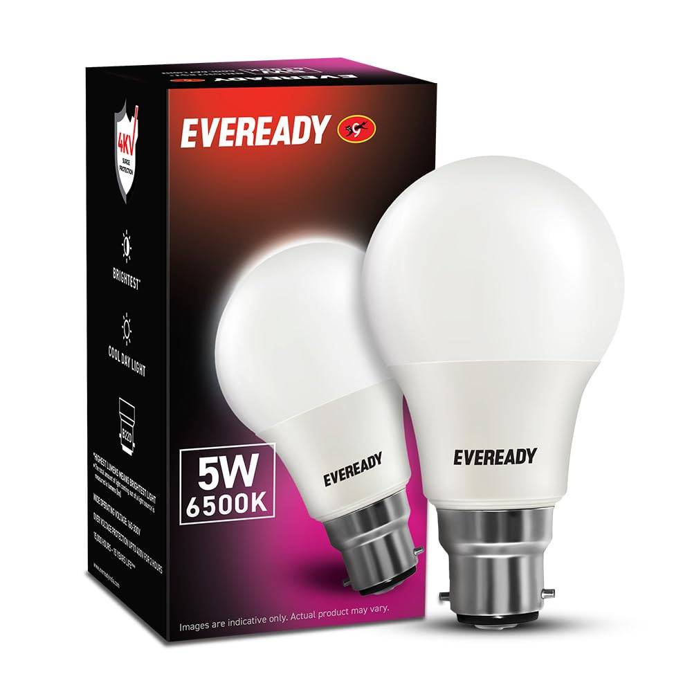 Buy Eveready LED Bulb 5W Bright Illumination Energy Efficient Design for Any Room White Online 1 unit At Best Price
