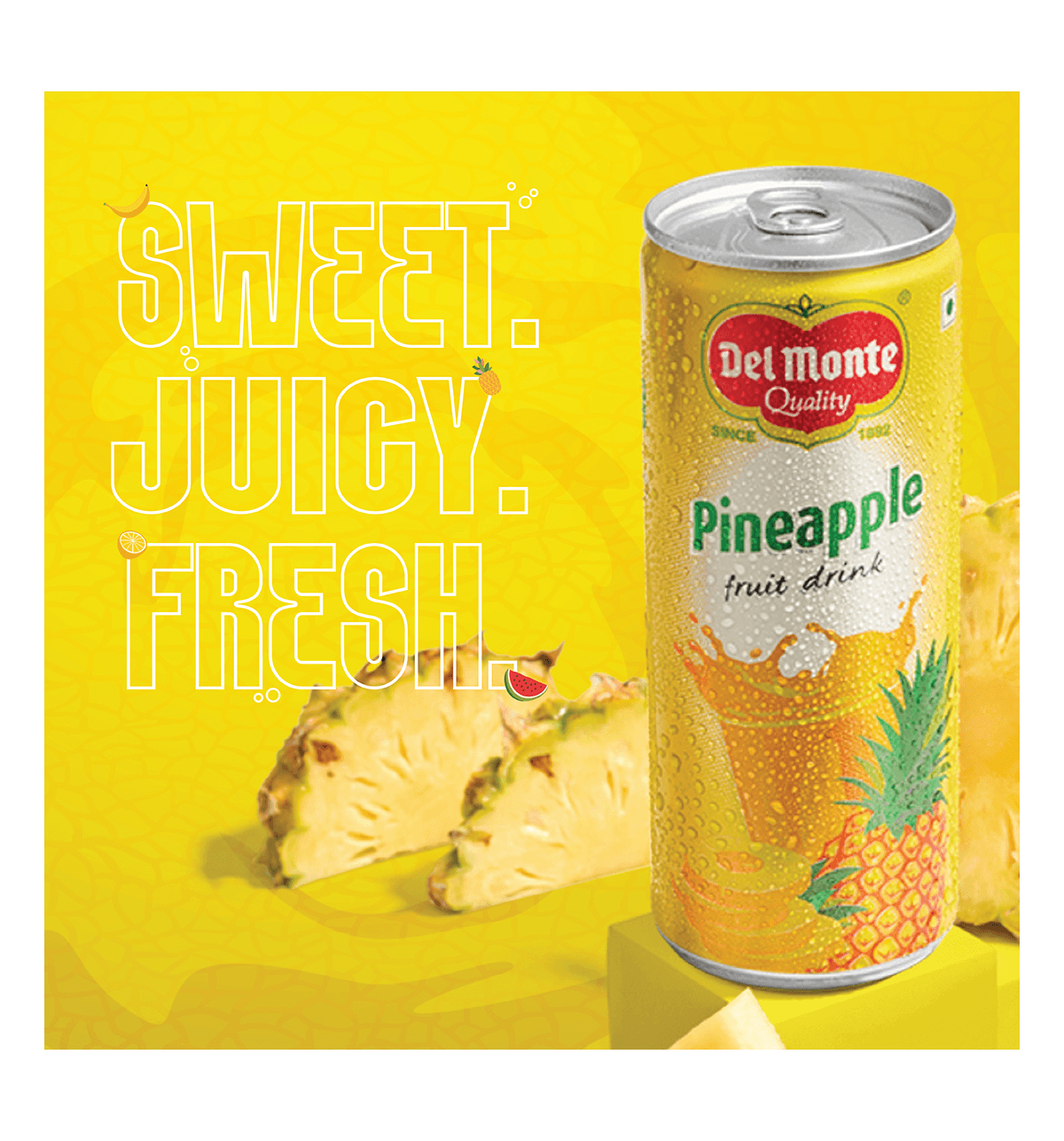 Buy Del Monte Pineapple Fruit Drink (Can) Online (240 ml x 6) At