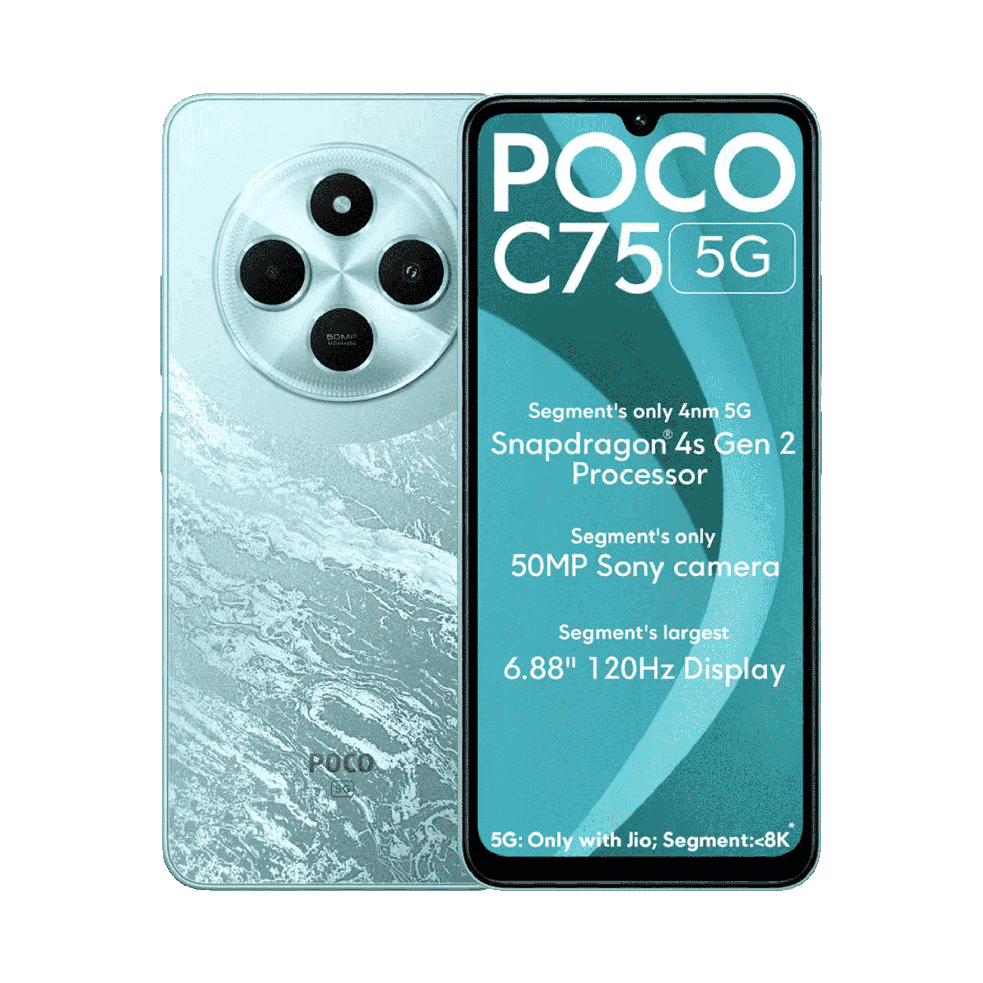 POCO C75 50MPカメラ 6.88インチグリ-ン色