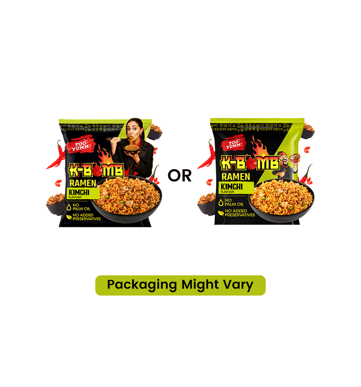 Buy Too Yumm! K-Bomb Ramen Kimchi | Ready To Cook Instant Noodles