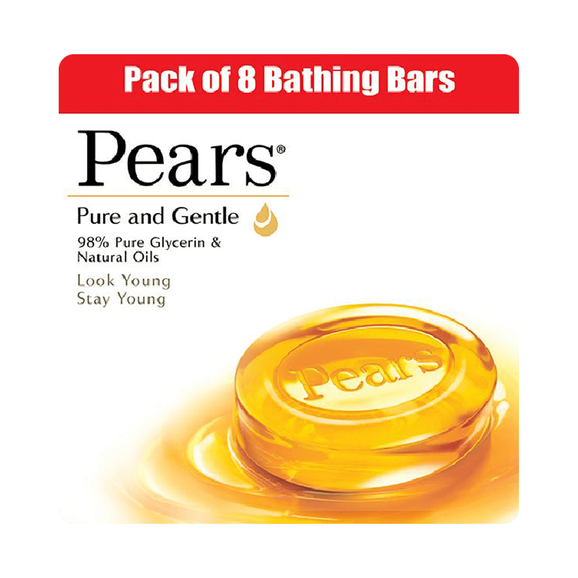 Pears Moisturising Bathing Bar Soap with Glycerine, 125g - Image 1