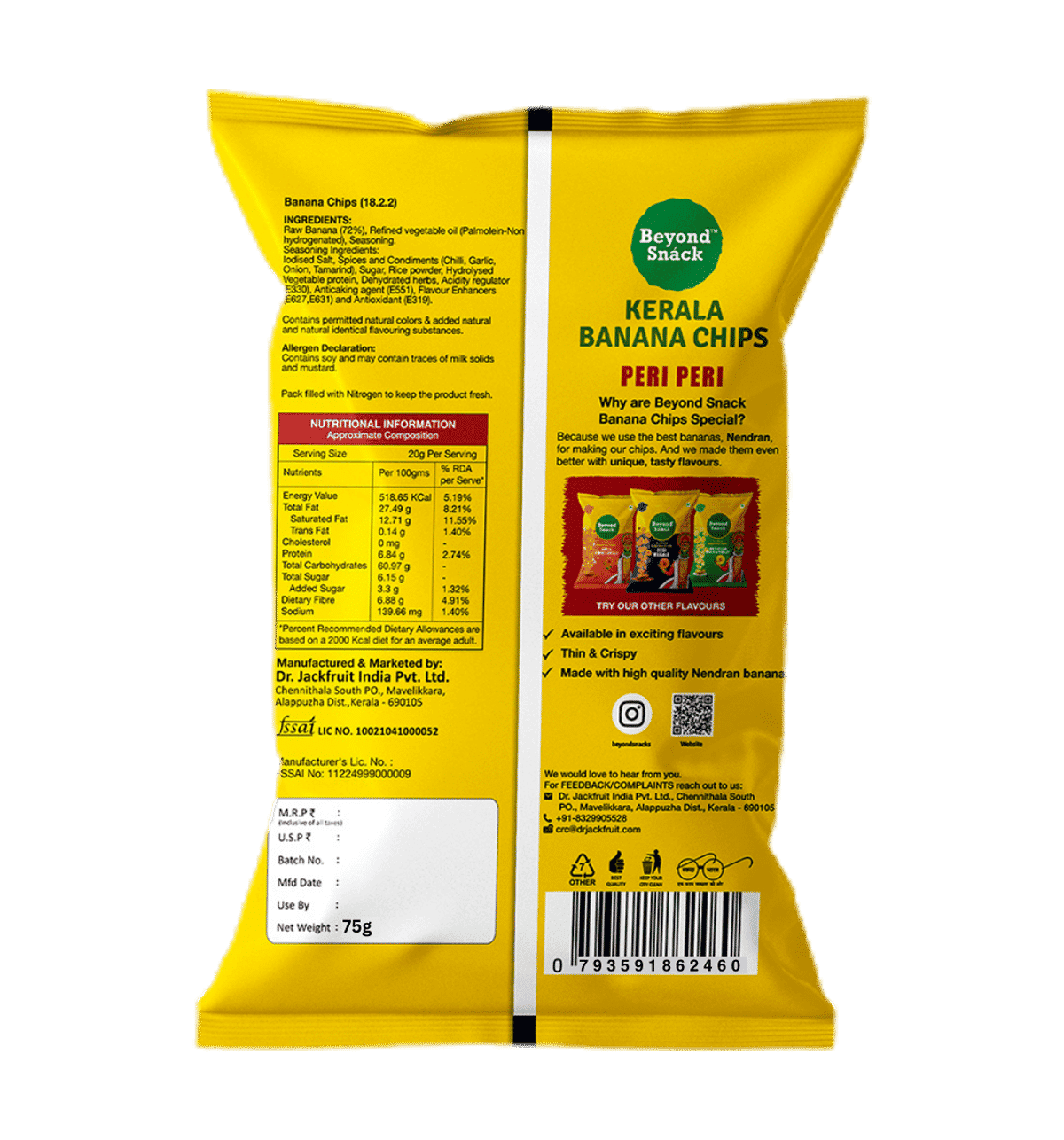 Beyond Snack Kerala Banana Chips Peri Peri 94 Pieces - Image 2