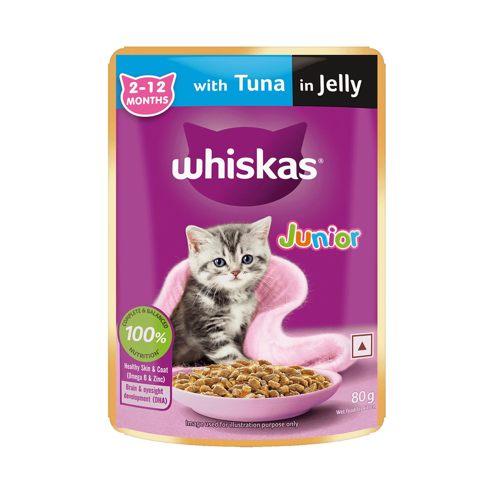 Buy Whiskas Tuna In Jelly Wet Kitten Food (2-12 Months) Online (80