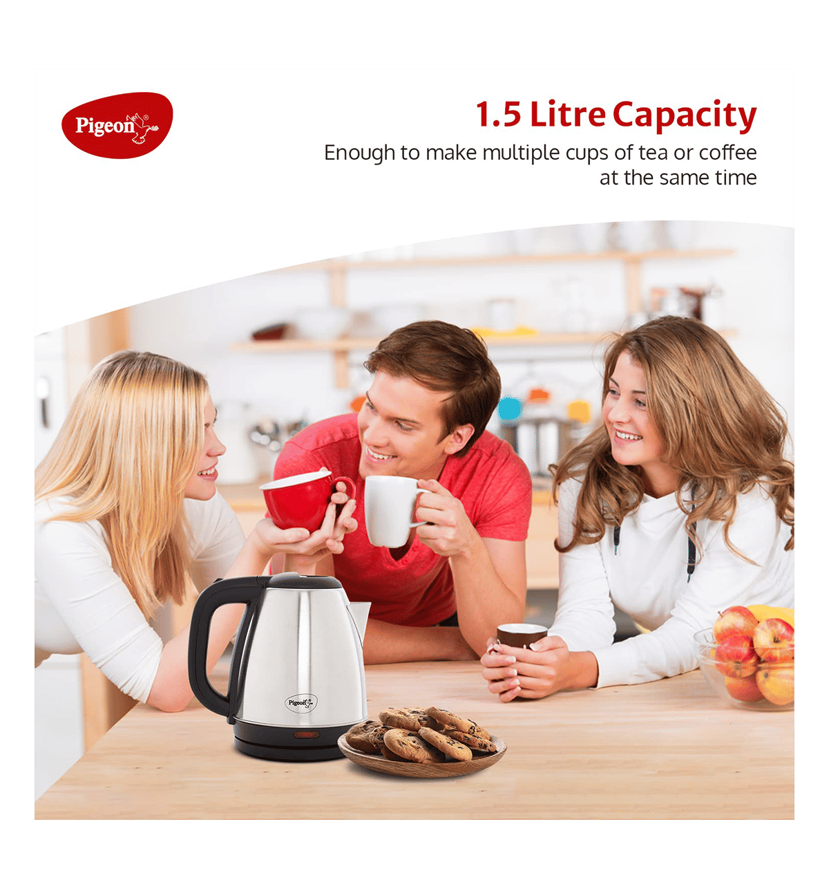 Pigeon By Stovekraft Pigeon Amaze Plus Electric Kettle 1.5L 1300W - Image 6