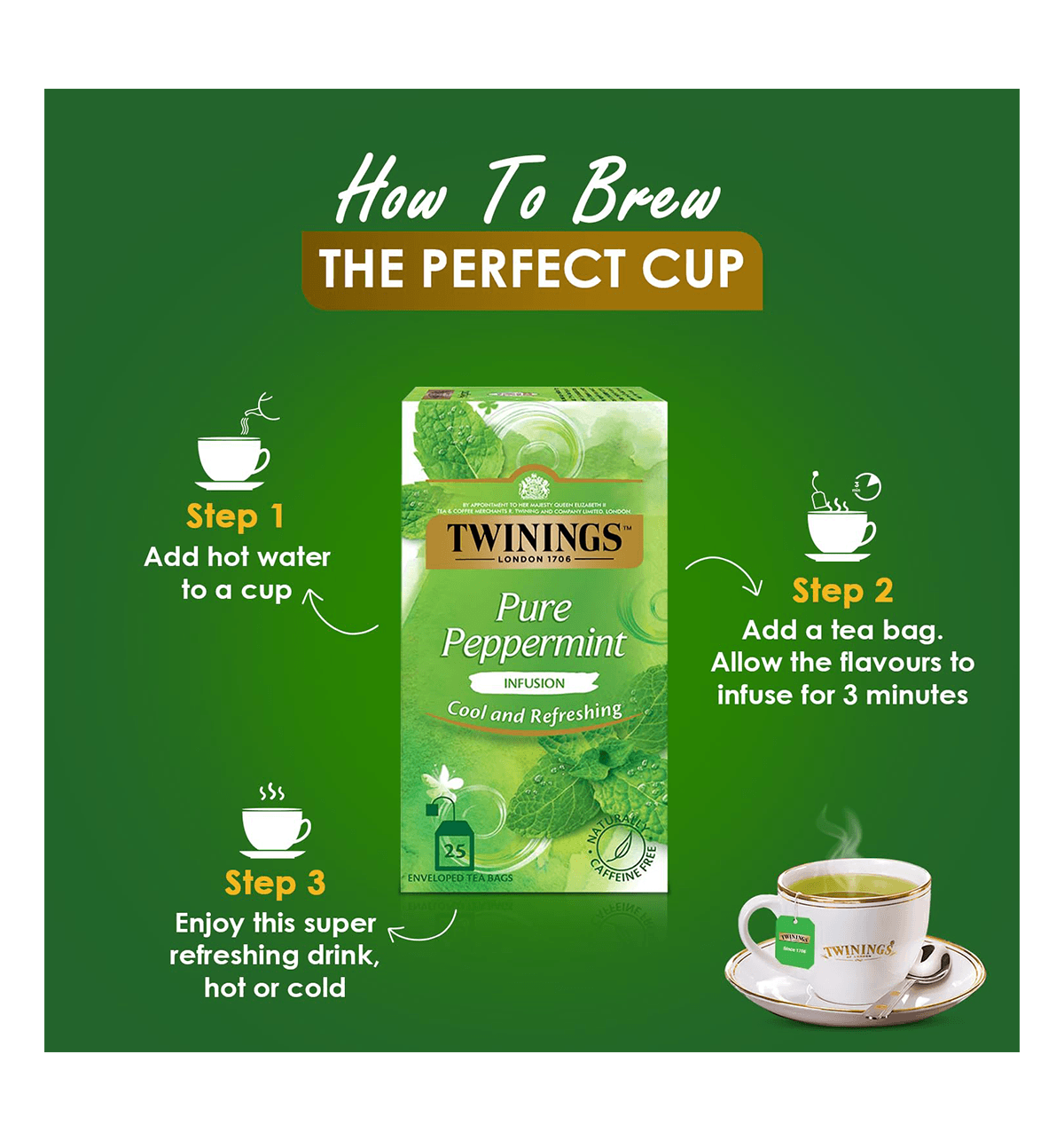 Twining Pure Peppermint 20 Tea Bags Pack - Office Supplies Dubai