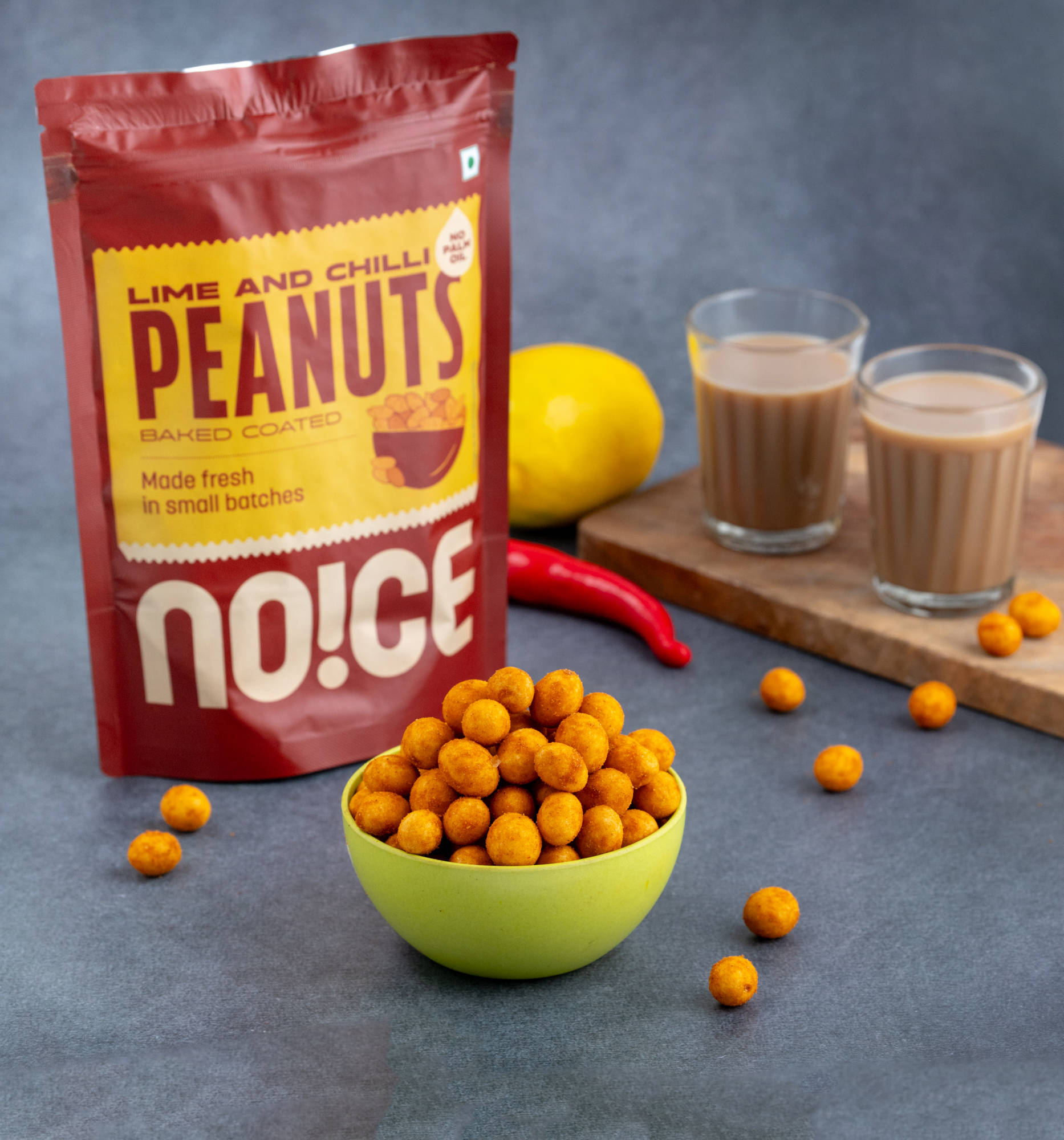Buy NOICE Lime & Chilli Peanuts (Baked & Coated) (No Palm Oil