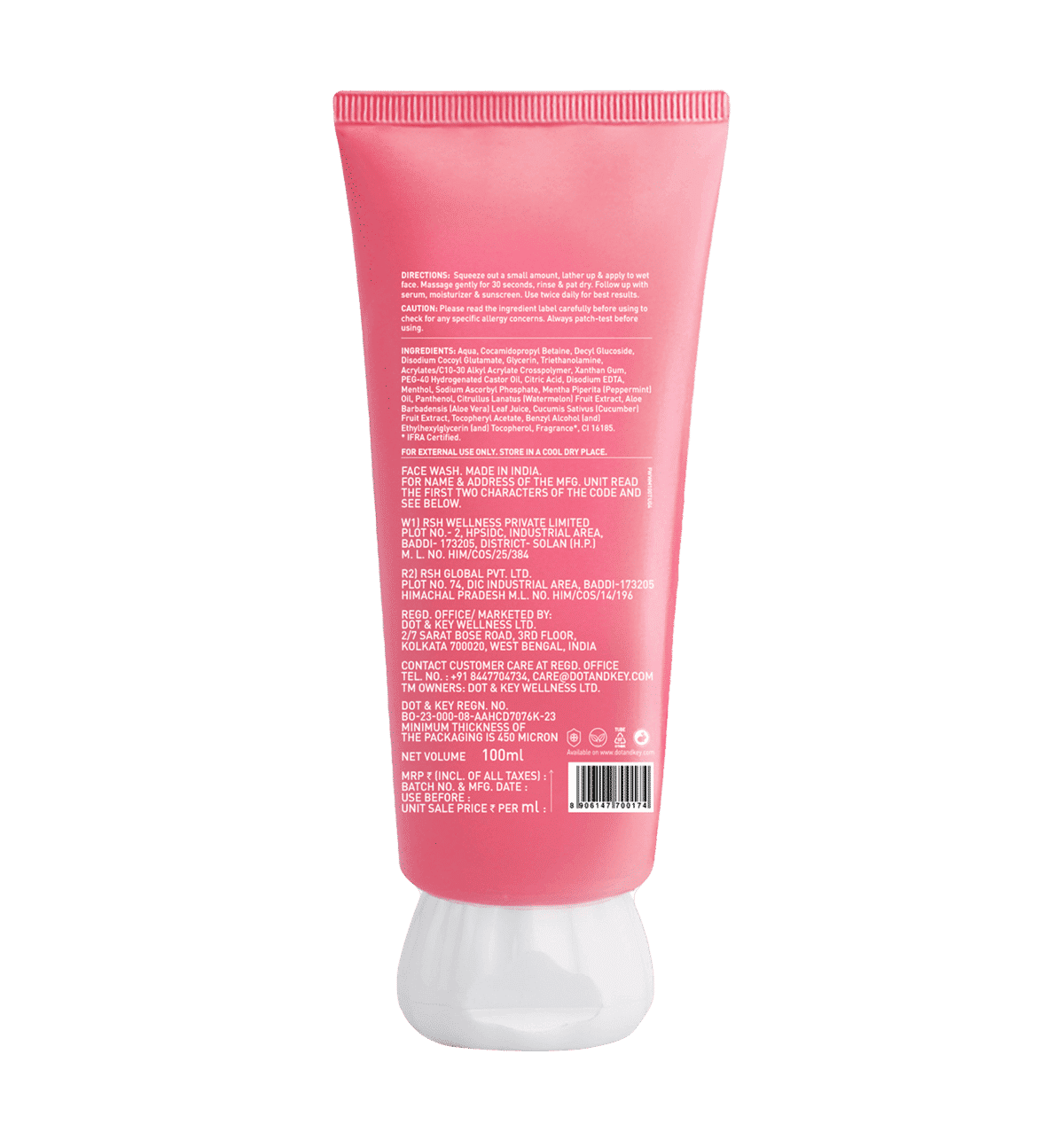Dot & Key Watermelon Super Glow Face Wash 100 ml - Image 3