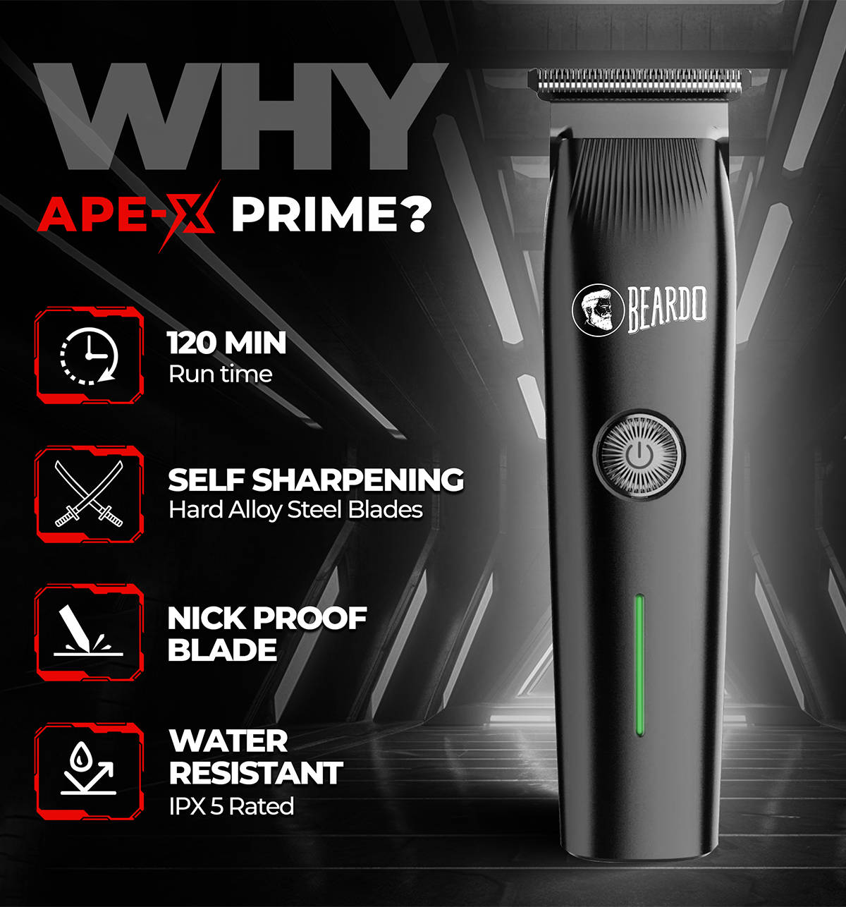 Beardo Men ApeX Prime 3-In-1 Multi Grooming Kit - Image 3