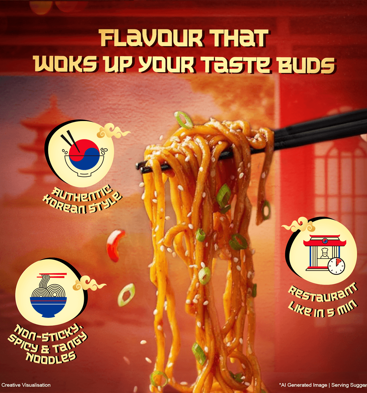 Buy YiPPee! Gochujang Spicy And Tangy Korean Style Noodles Online