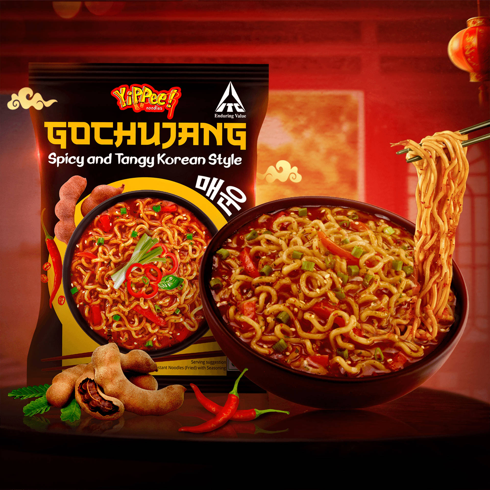 Buy YiPPee! Gochujang Spicy And Tangy Korean Style Noodles Online