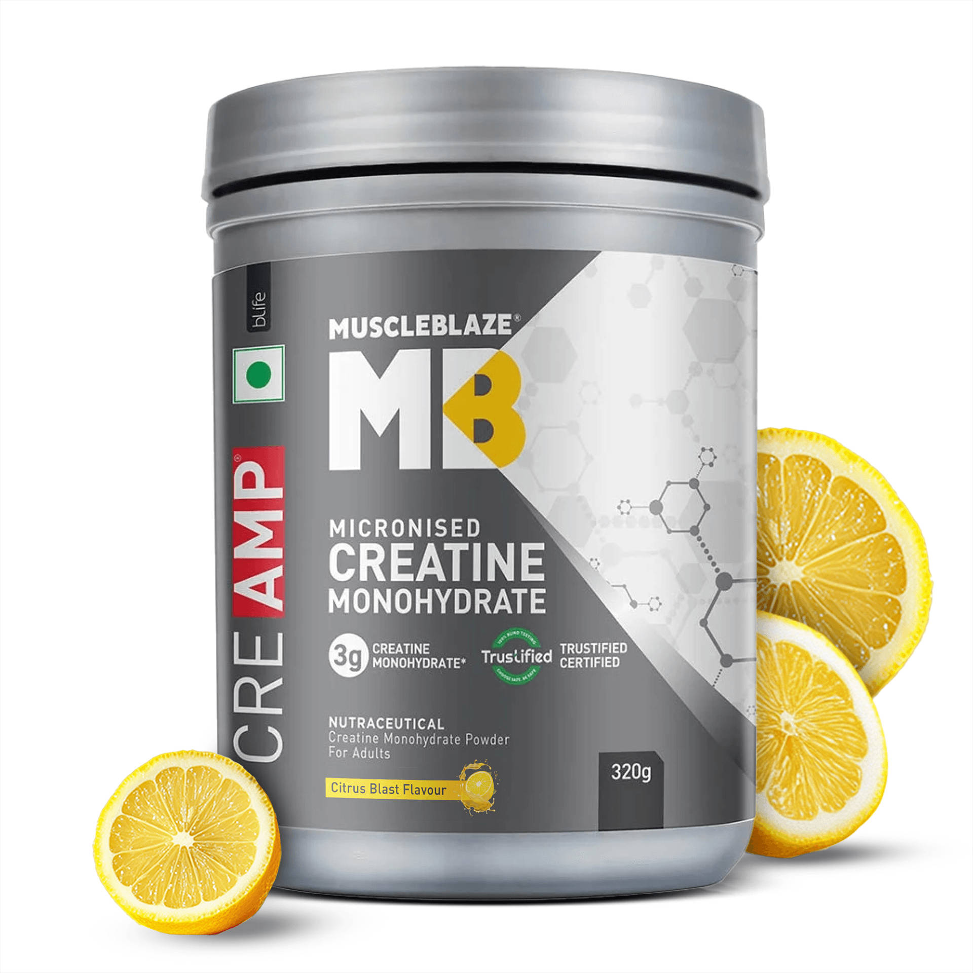 MuscleBlaze Micronised Creatine Monohydrate 80 Servings - Image 1