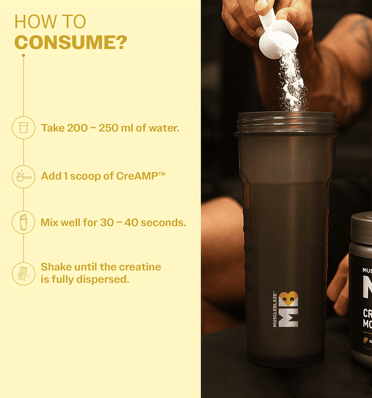 MuscleBlaze Micronised Creatine Monohydrate 80 Servings - Image 4