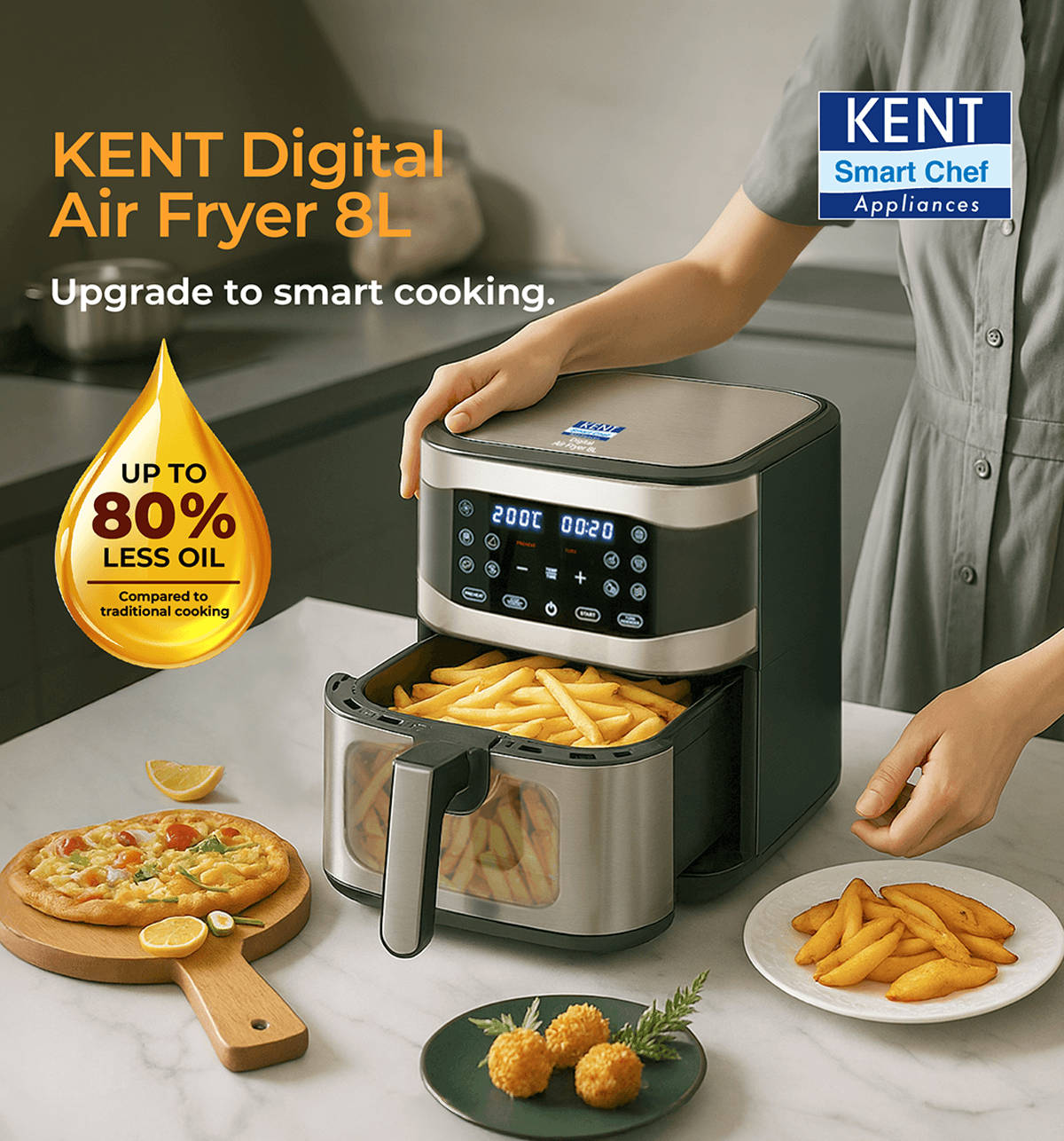 Kent Digital Air Fryer 8L 1700W - Image 3