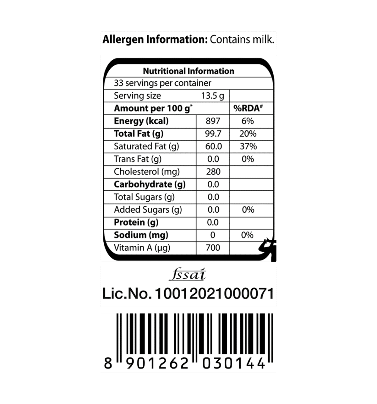 Amul Pure Ghee 500Ml ( Pouch)