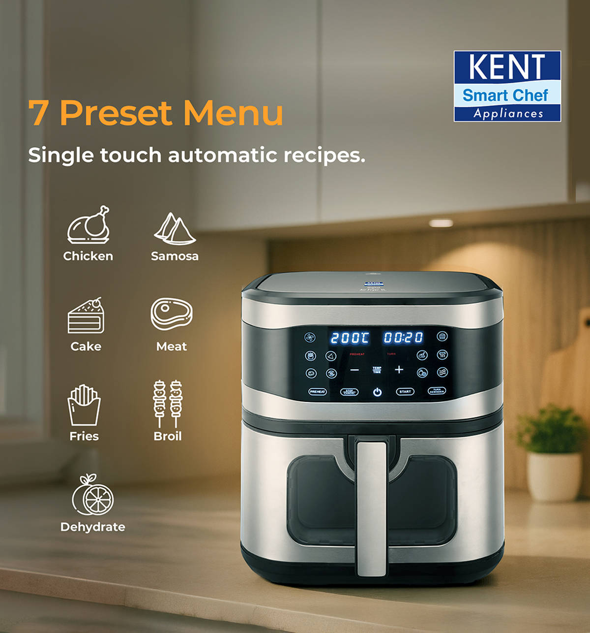 Kent Digital Air Fryer 8L 1700W - Image 5