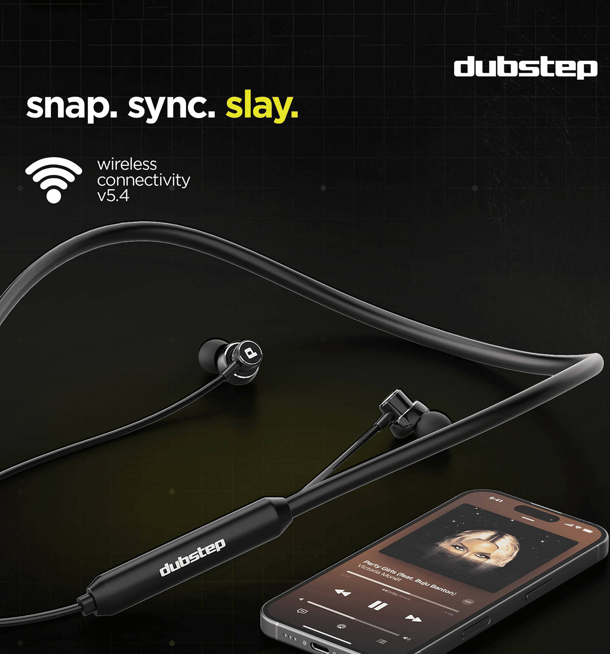 Dubstep Jive J7 In-Ear Bluetooth Neckband Black - Image 9