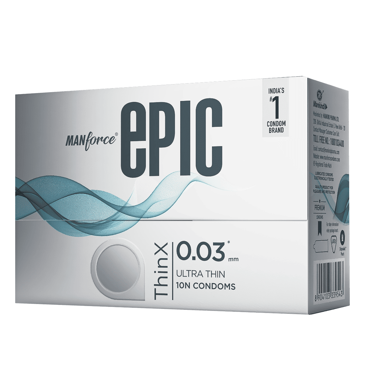 Manforce Epic Thin X Ultra-Thin Condoms 10 Pack - Image 2