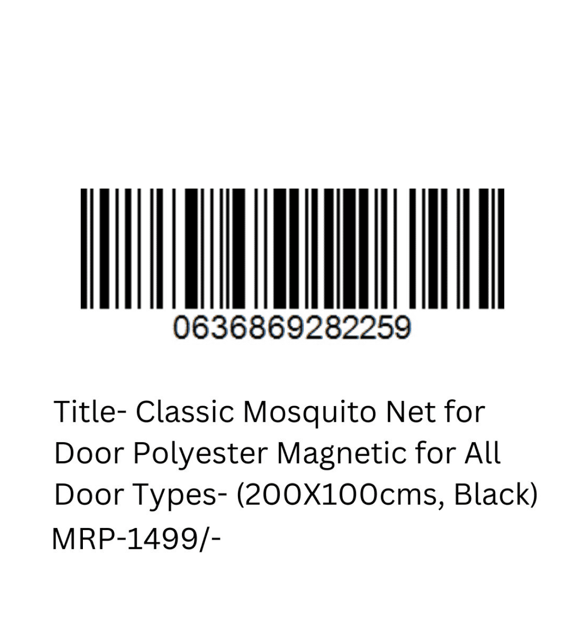 Classic Mosquito Net for Door, Black - Image 6