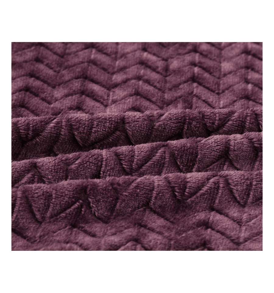 Buy Furnofy Fleece Winter Blanket (Double, 500GSM, Jacquard, Wine