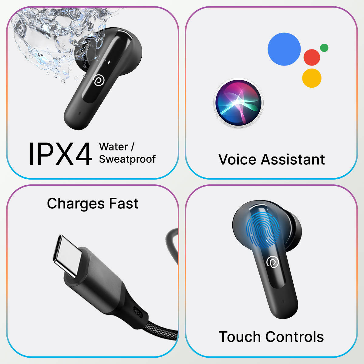 pTron Bassbuds Mojo 34Hrs Black - Image 8