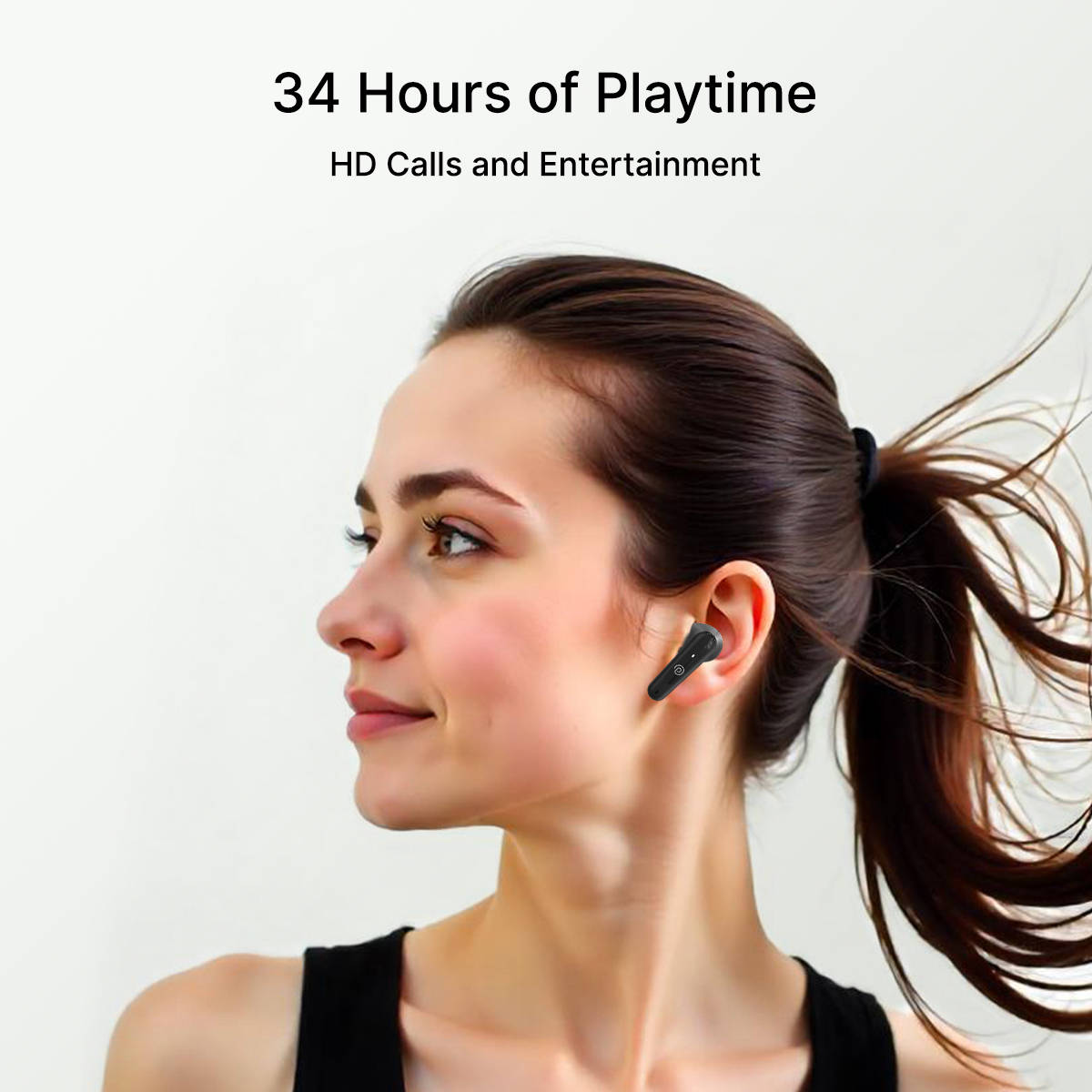pTron Bassbuds Mojo 34Hrs Black - Image 3