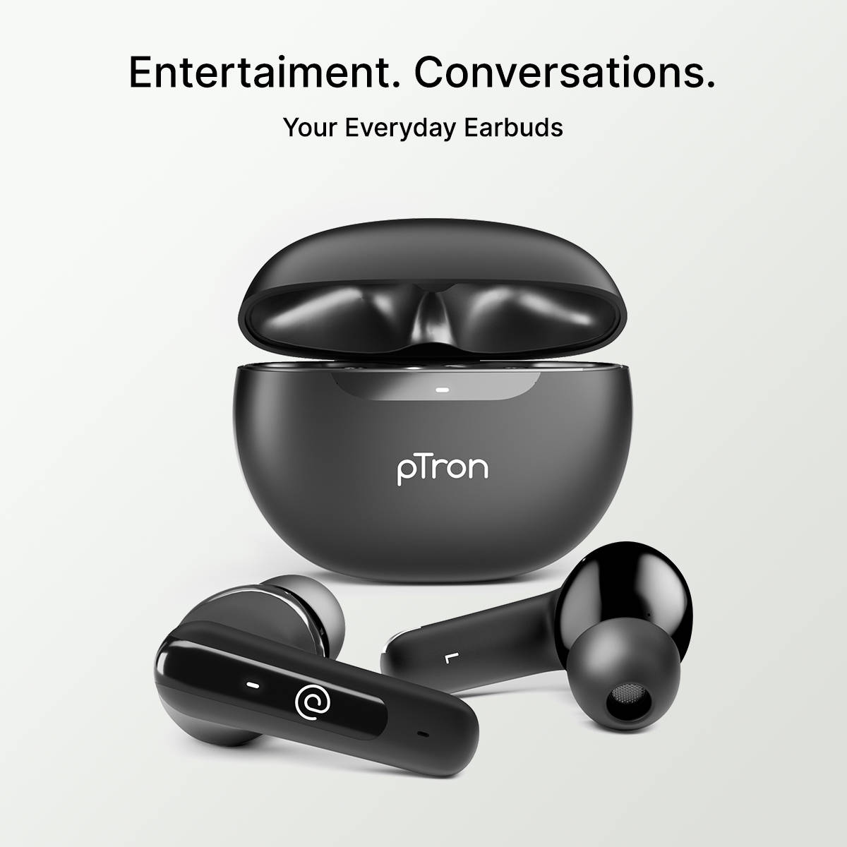 pTron Bassbuds Mojo 34Hrs Black - Image 2