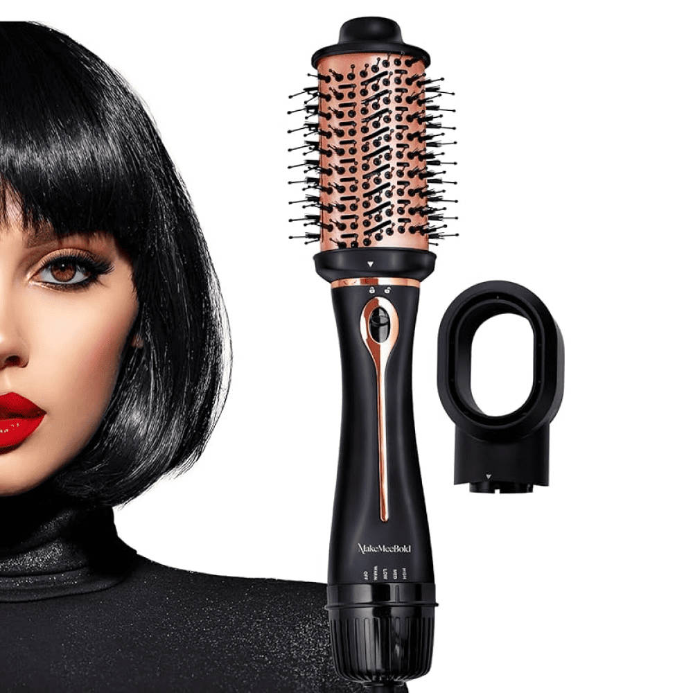 Urban Yog Makemeebold 3-In-1 Hot Air Brush 1.5-Inch Barrel Hair Dryer Hair Straightener Volumizer Blow Dryer Styling Tool 1200 Watt Multicolour - Image 1