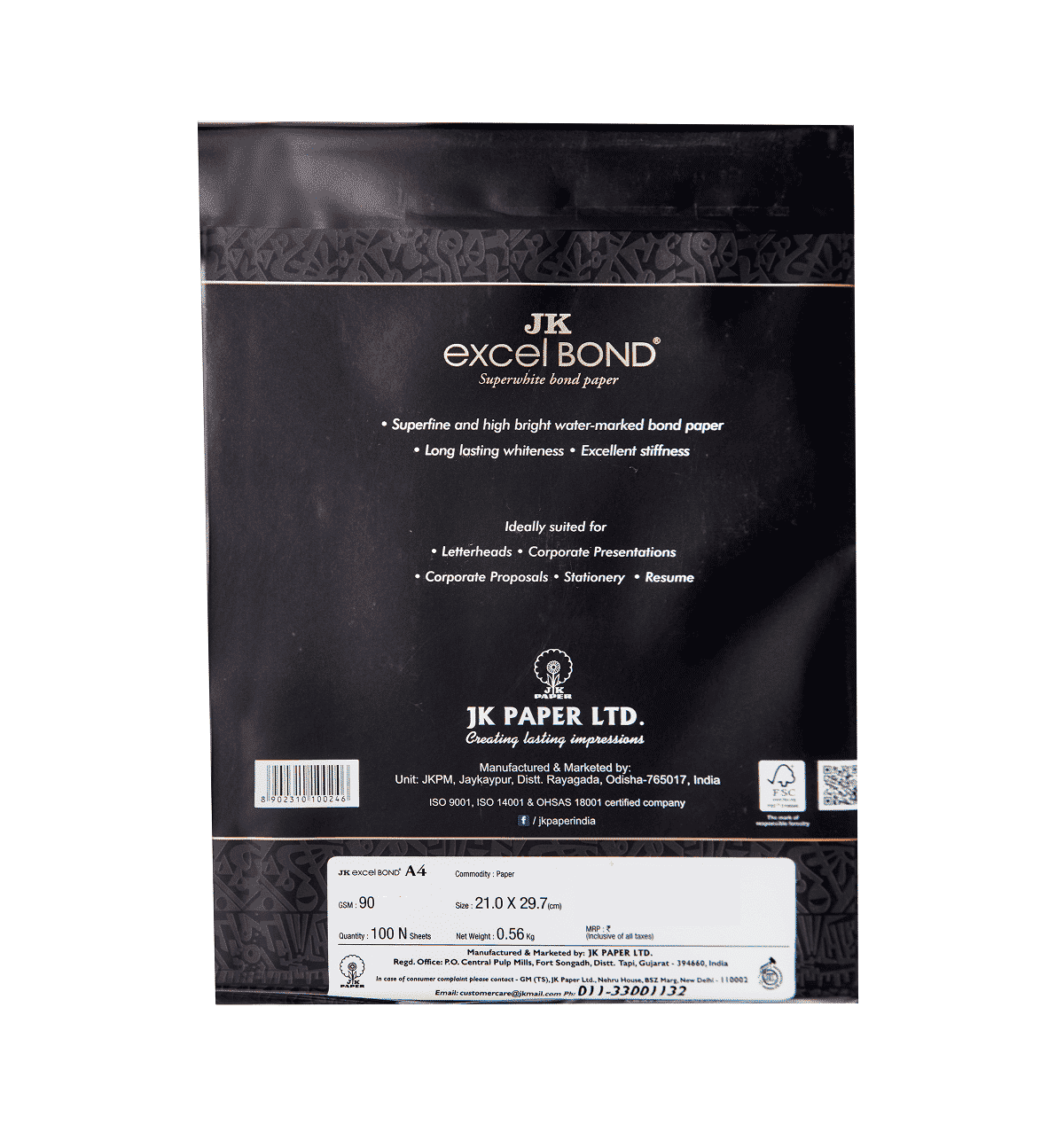 Jk Excel Bond A4 90 GSM 100 Sheets Pack of 2 - Image 5