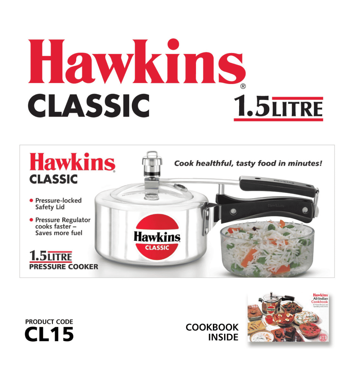 Buy Hawkins Aluminum Classic Pressure Cooker for Small Families