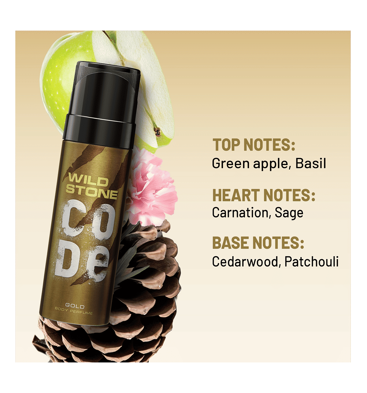 Buy Wild Stone Code Gold Body Perfume For Men|No Gas Deodorant