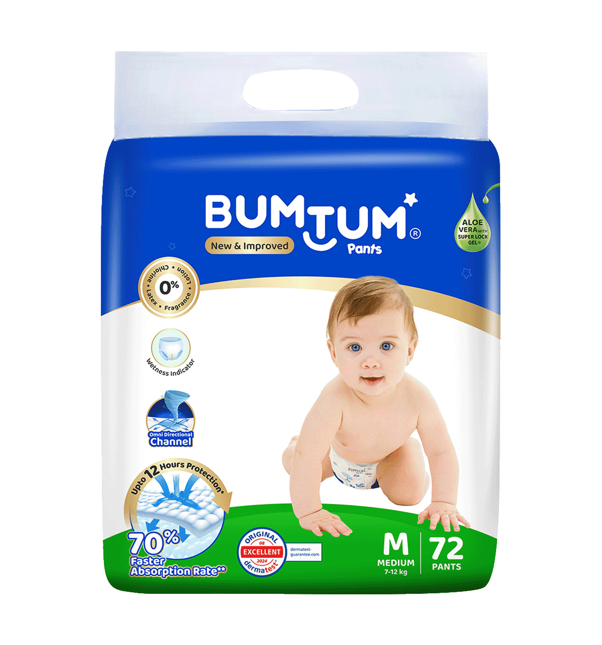 Buy Bumtum Pant Baby Diaper (M, 72 Pieces, Overnight Comfort