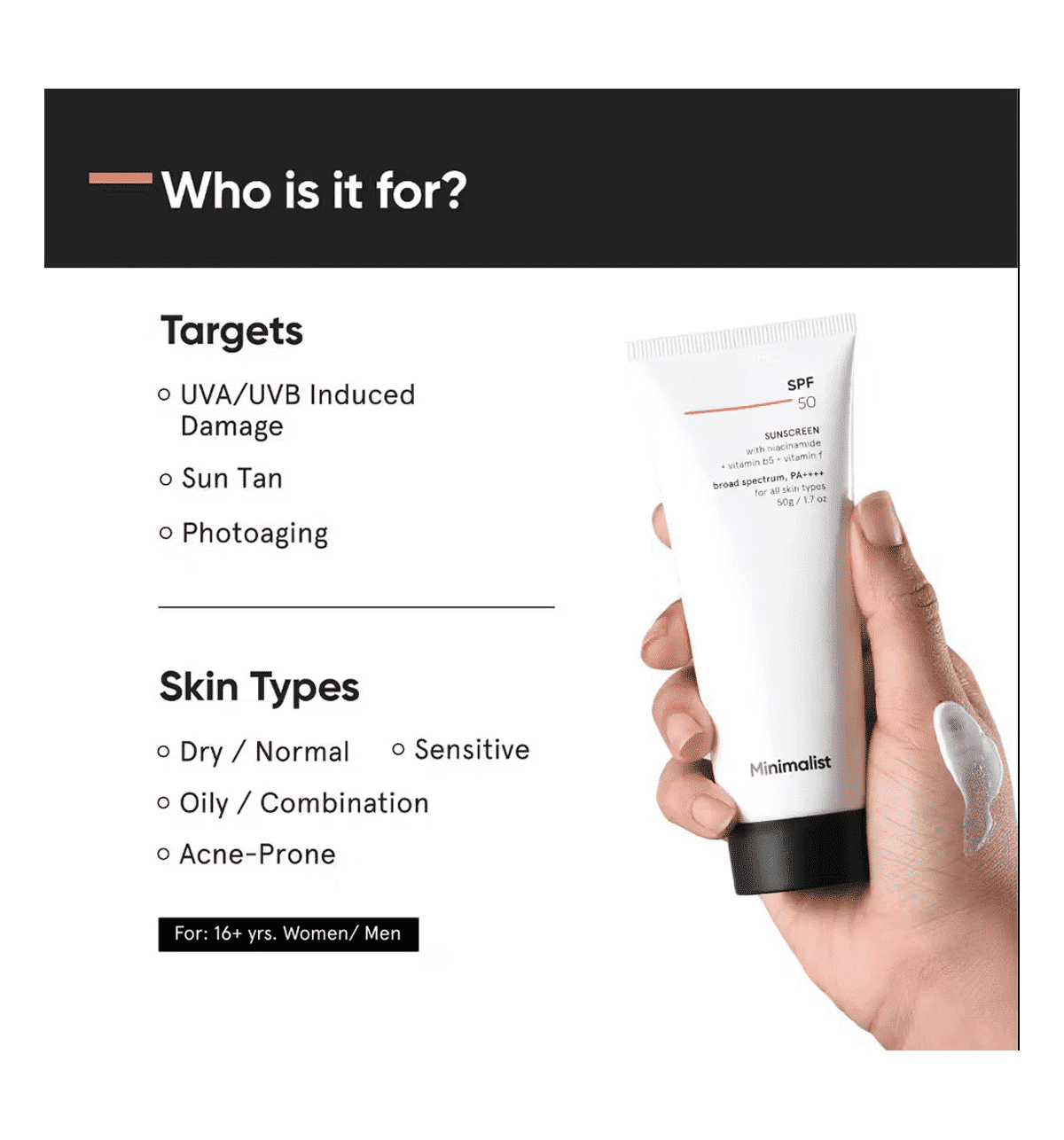 Minimalist Multi Vitamin SPF 50 Sunscreen 50 g - Image 3