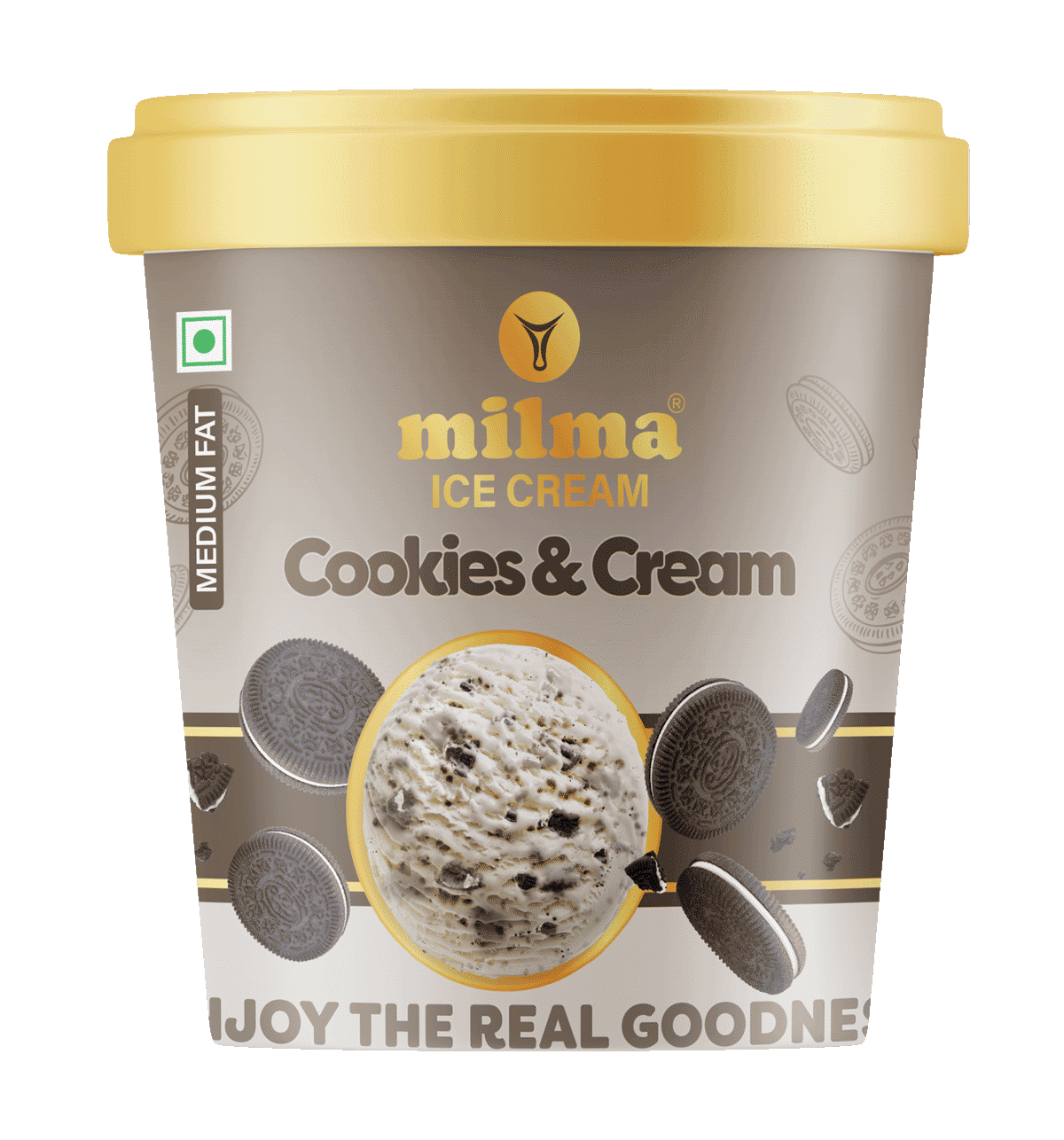 Buy Milma Cookies & Creams Ice Cream Tub Online (500 ml) At Best Price