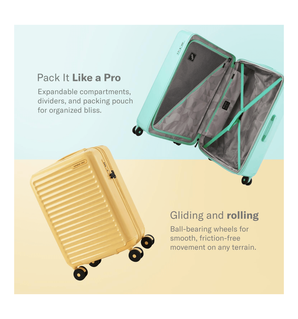 Buy Samsonite Toiss Blossom Small Trolley Bag - Golden Haze Online