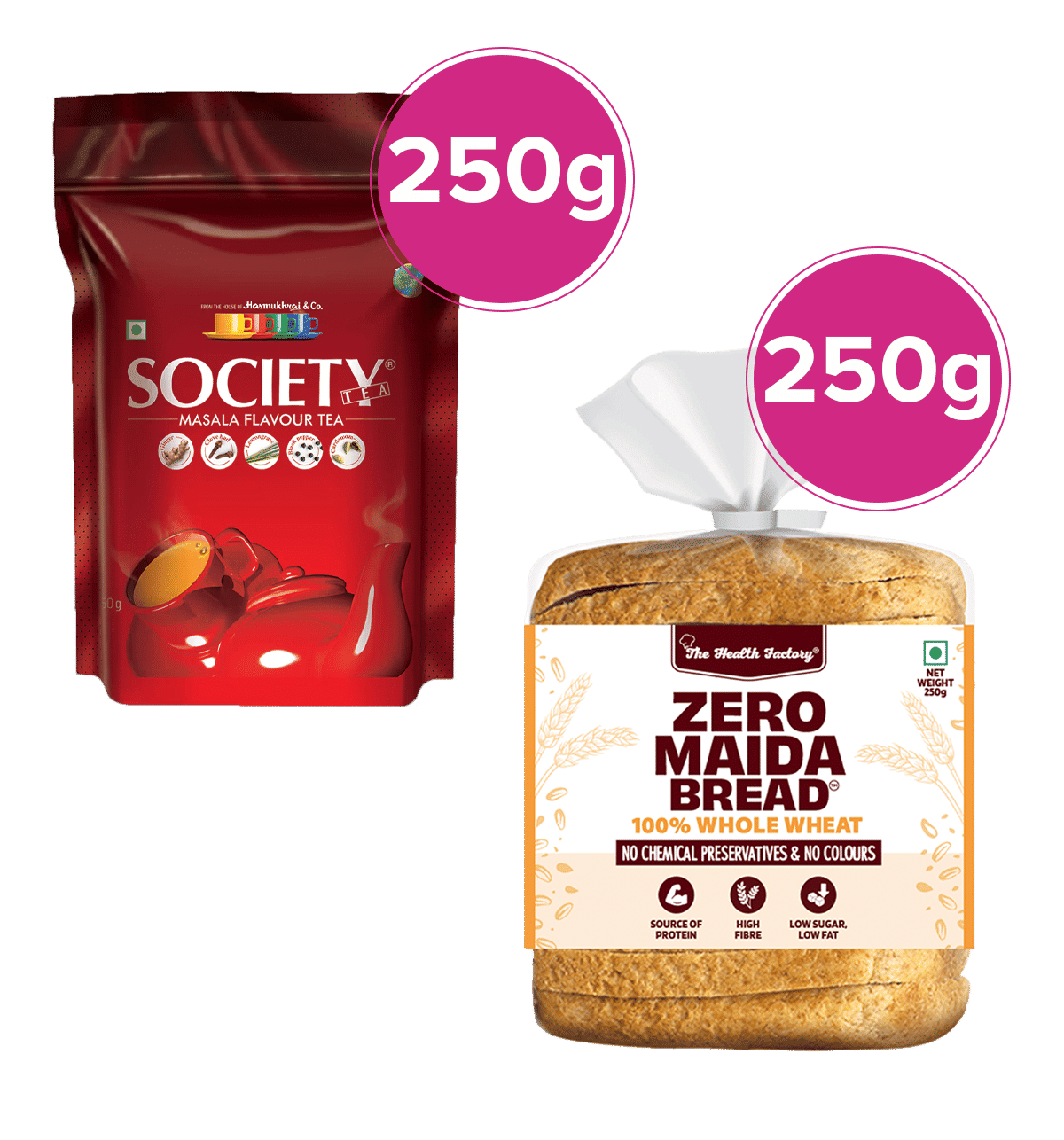 Buy Society Tea Masala Tea & The Factory 100% Whole Wheat Bread