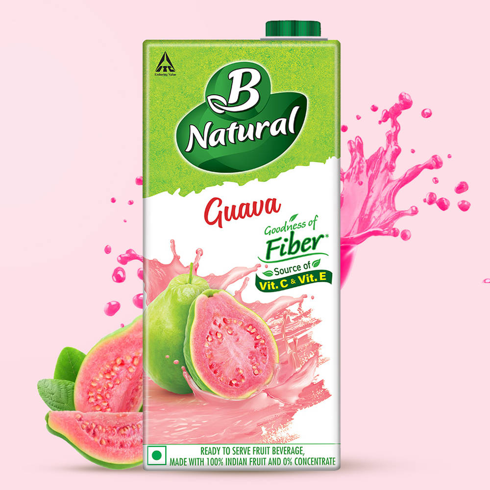 Buy B Natural Guava Juice, Goodness of fiber Online (1 ltr) At - Main Image