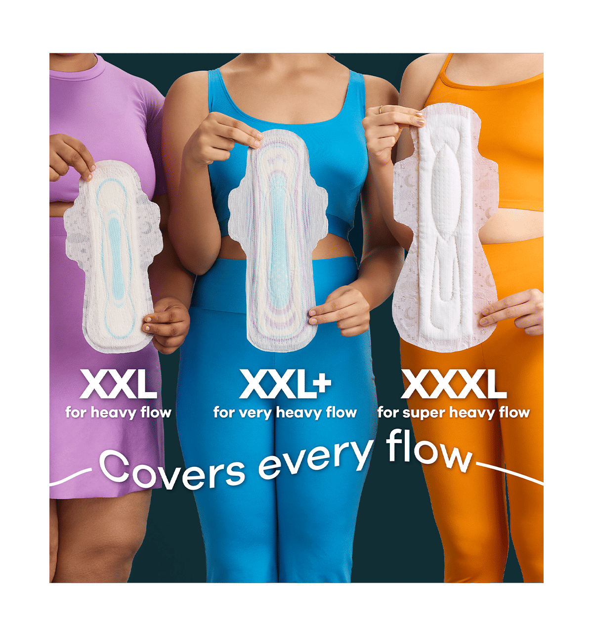 Buy Whisper Bindazzz Nights 44 XXL Sanitary Pads, Upto 0% Leaks