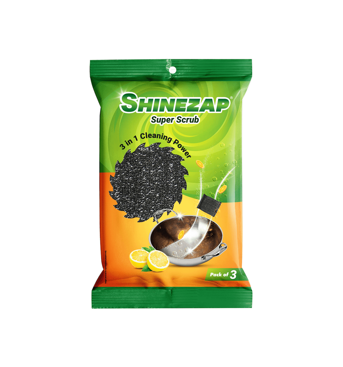 Buy Shinezap Super Scrubber 3 in 1 Cleaning Power (Pack of 3