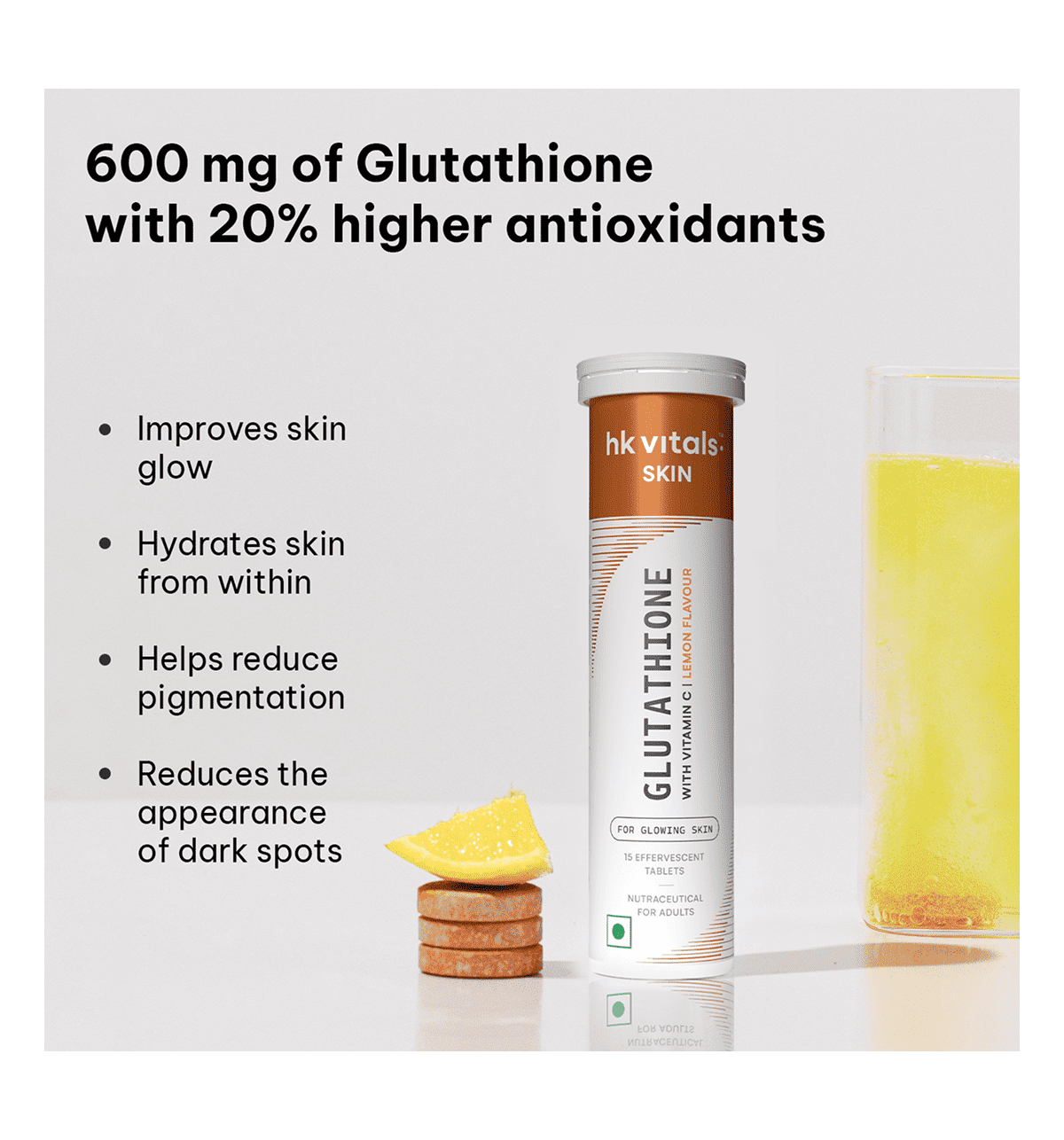 hk vitals glutathione effervescent with vitamin c Buy Glutox Cream Online In Pakistan main image 0