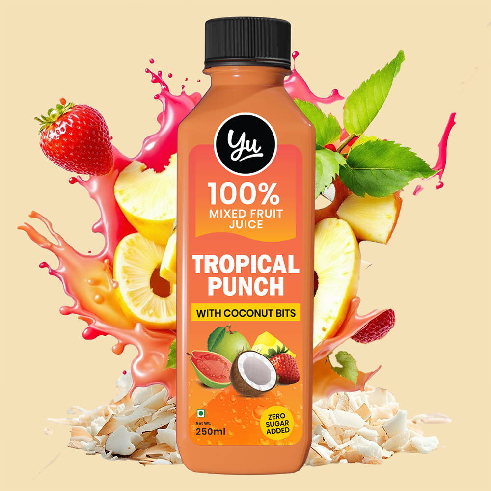 Yu 100% Mixed Fruit Juice Tropical Punch (with coconut bits)