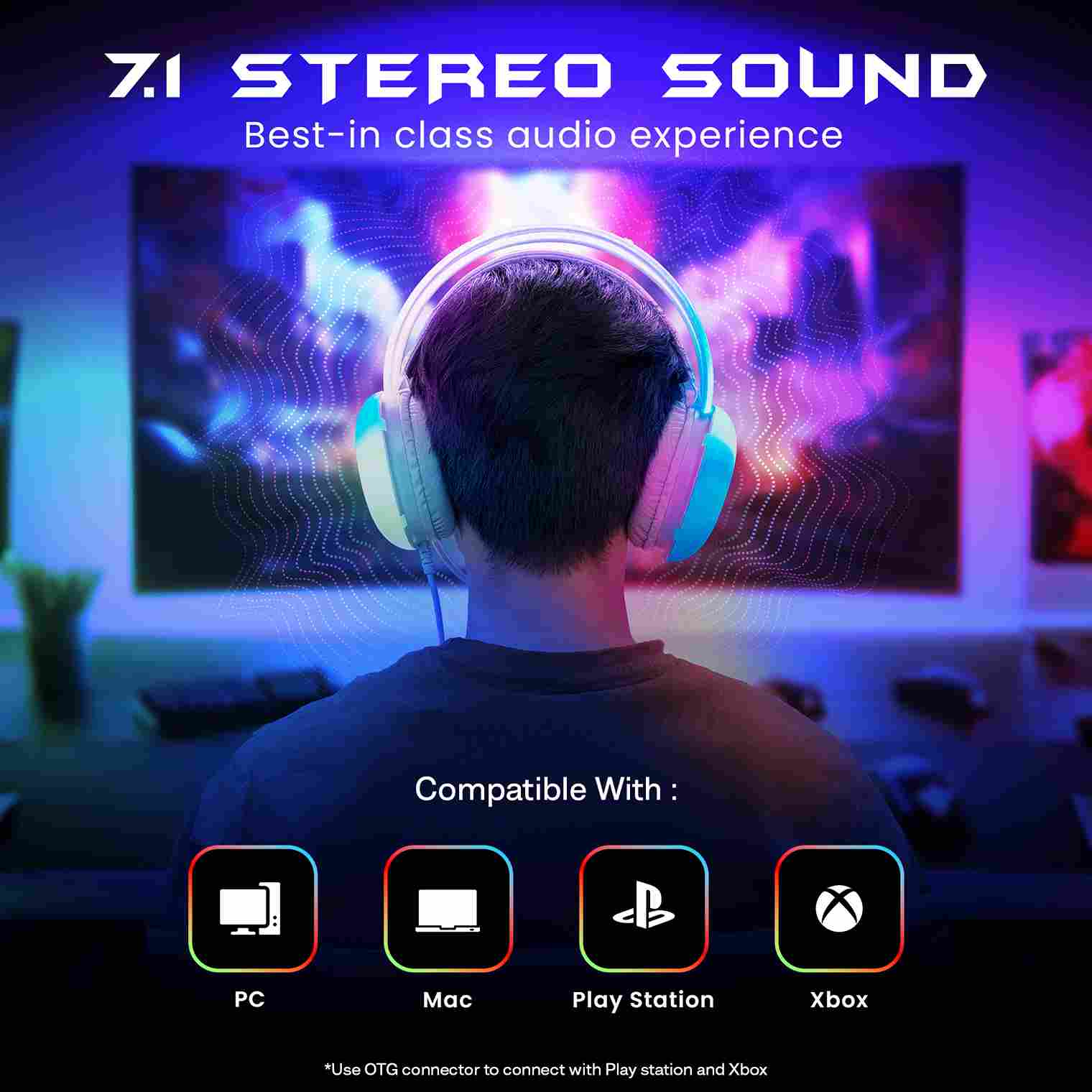 Hammer Blaze Wired Over Ear Gaming Headphones with Mic, C Type - Image 5